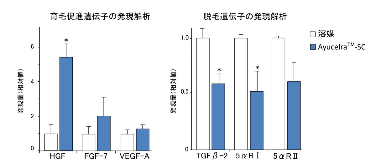 遺伝子発現解析のグラフ